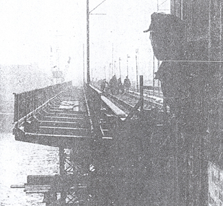 Nachteinsatz an der Eisenbahnbrücke